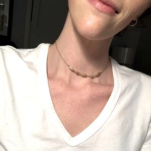 Bronze-gold beaded choker
